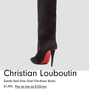 Christian Louboutin suede over-the-knee boots